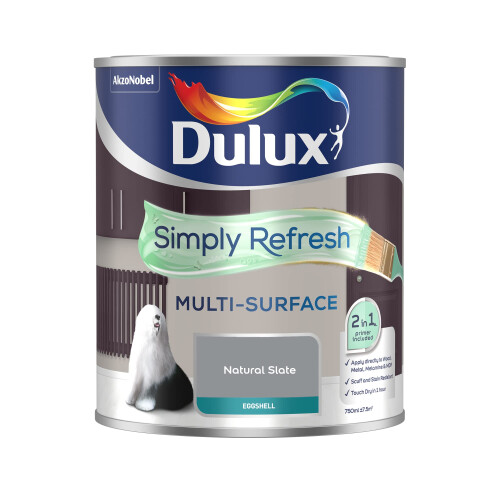Dulux Dulux Simply Refresh Multi Surface Eggsgell Paint - Natural Slate - 750ML 1