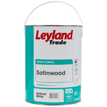 Leyland Trade Satinwood Paint - Brilliant White 5L