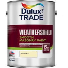 Dulux Trade Weathershield Smooth Masonry Buttermilk 5 Litres