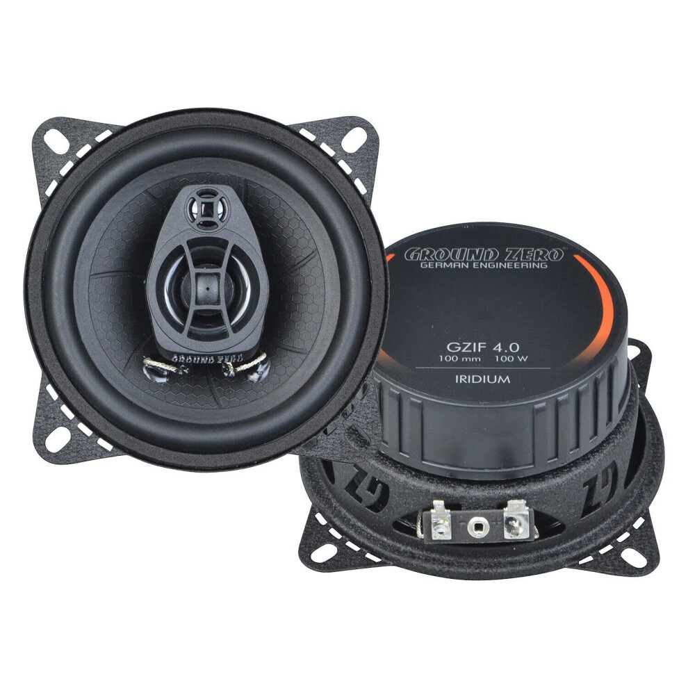 Ground Zero Gzif 4.0 - 10 Cm 2-Way Speaker With 100 Watt (Rms: 60 Watt) 4037072023336