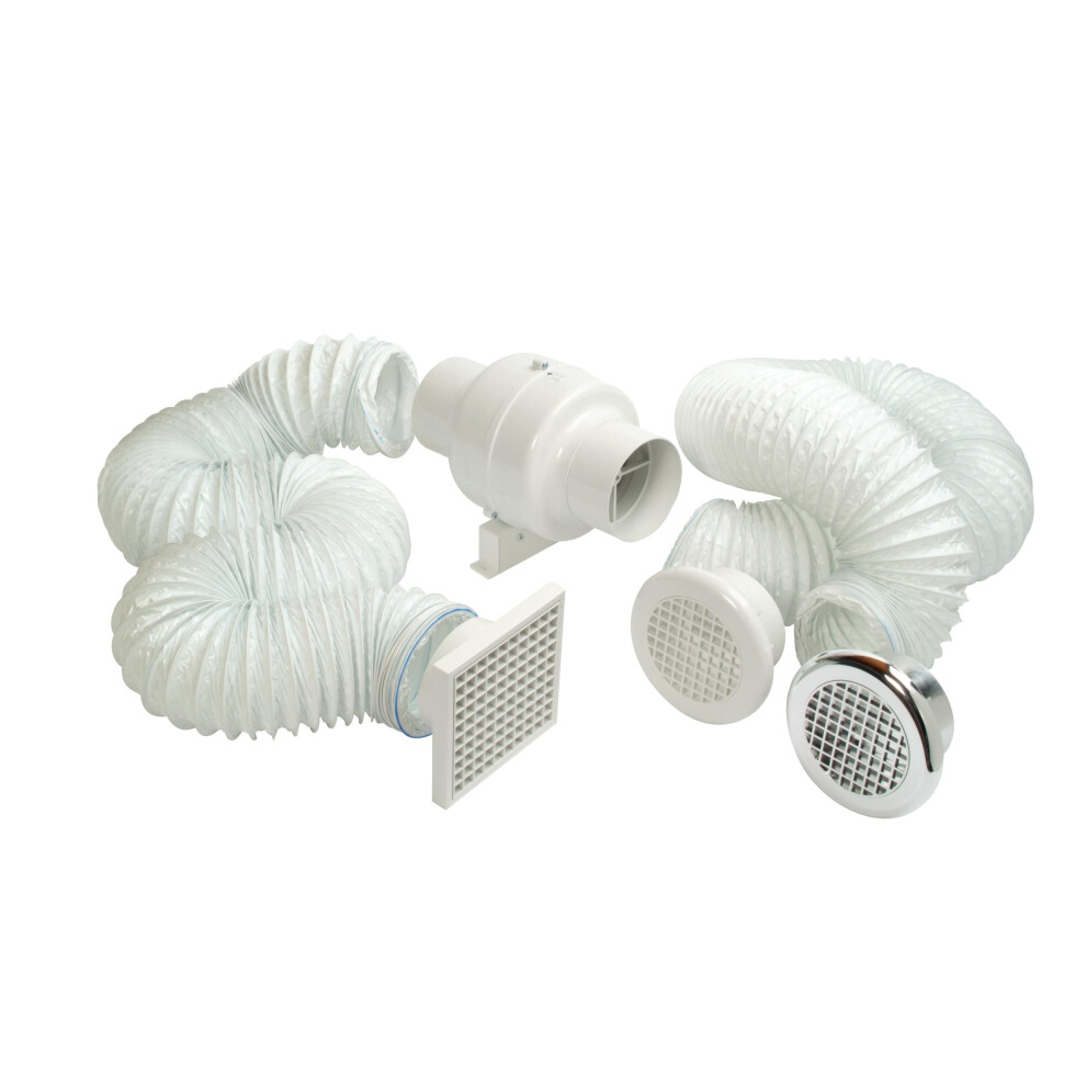 Manrose 240V 100mm Centrifugal Inline Shower Fan Kit