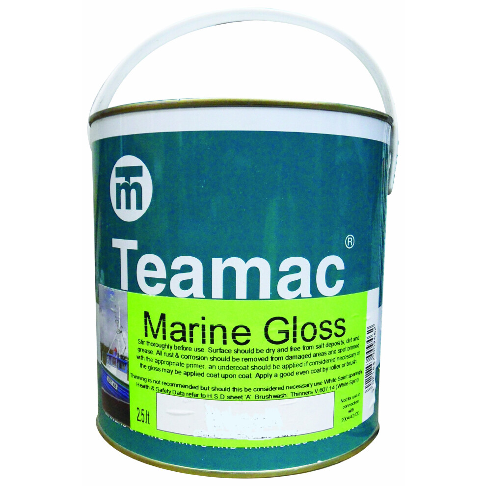 2.5 Litre Teamac Marine Gloss - Supermarine White 5021887009509