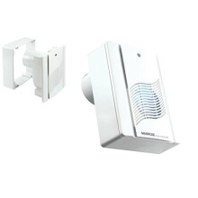Manrose 4" CRCHTP Continuous Extractor Bathroom Fan Pull cord, Humidity & Timer - Continuum Centrifugal Fan