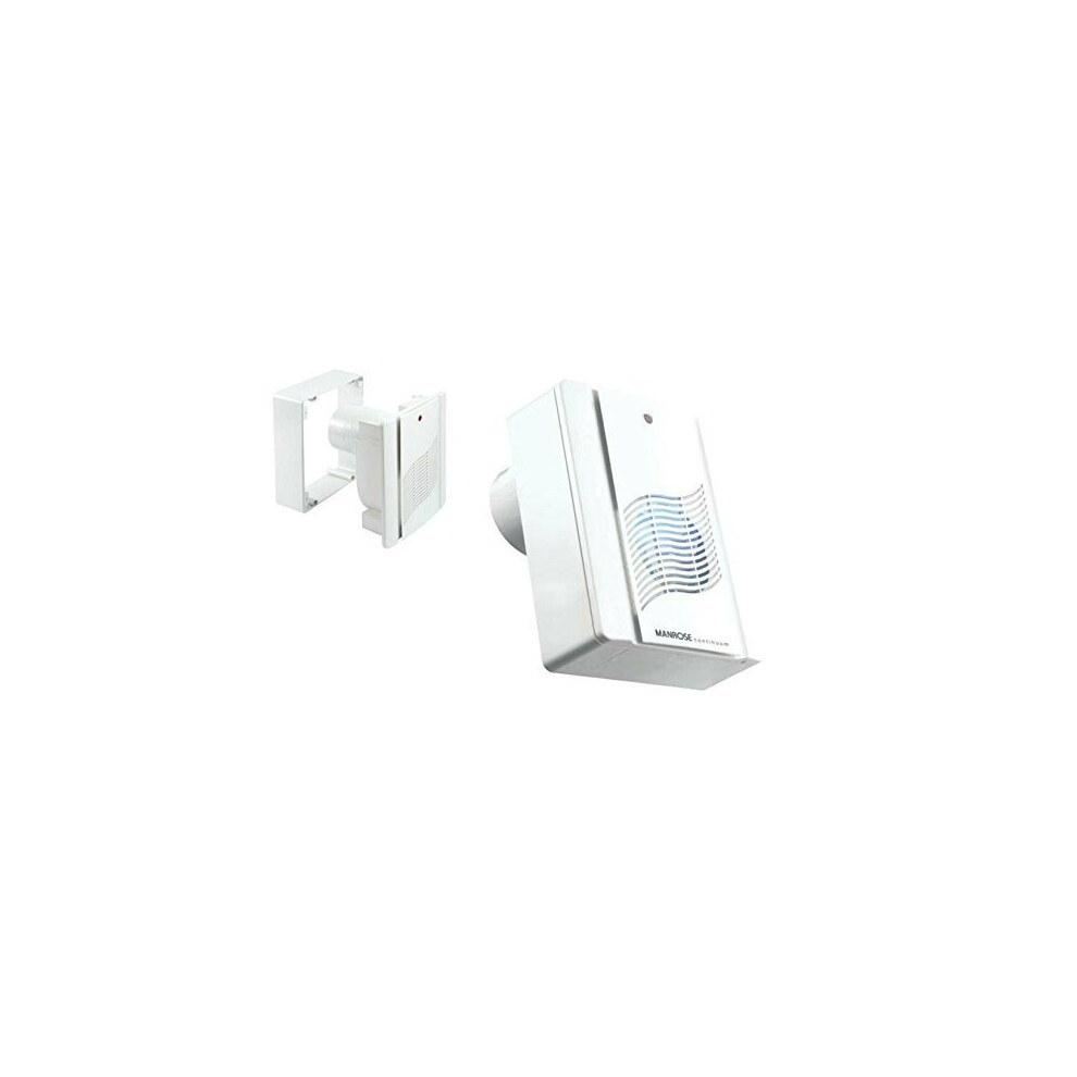 Manrose 4" CRCHTP Continuous Extractor Bathroom Fan Pull cord, Humidity & Timer - Continuum Centrifugal Fan