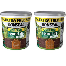 Ronseal 5L One Coat Fence Life Fence Paint Bundle Deal 2 for 49.99-2 x 5L tubs = 10L - Harvest Gold