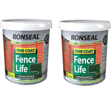 Ronseal 5L One Coat Fence Life Fence Paint Bundle Deal 2 for ?22.95-2 x 5L tubs = 10L - Forest Green