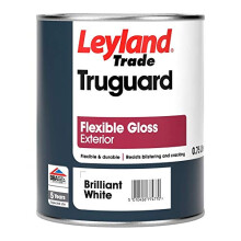 Leyland Trade Truguard Exterior Flexible Gloss Paint 750ml Brilliant White L-307906