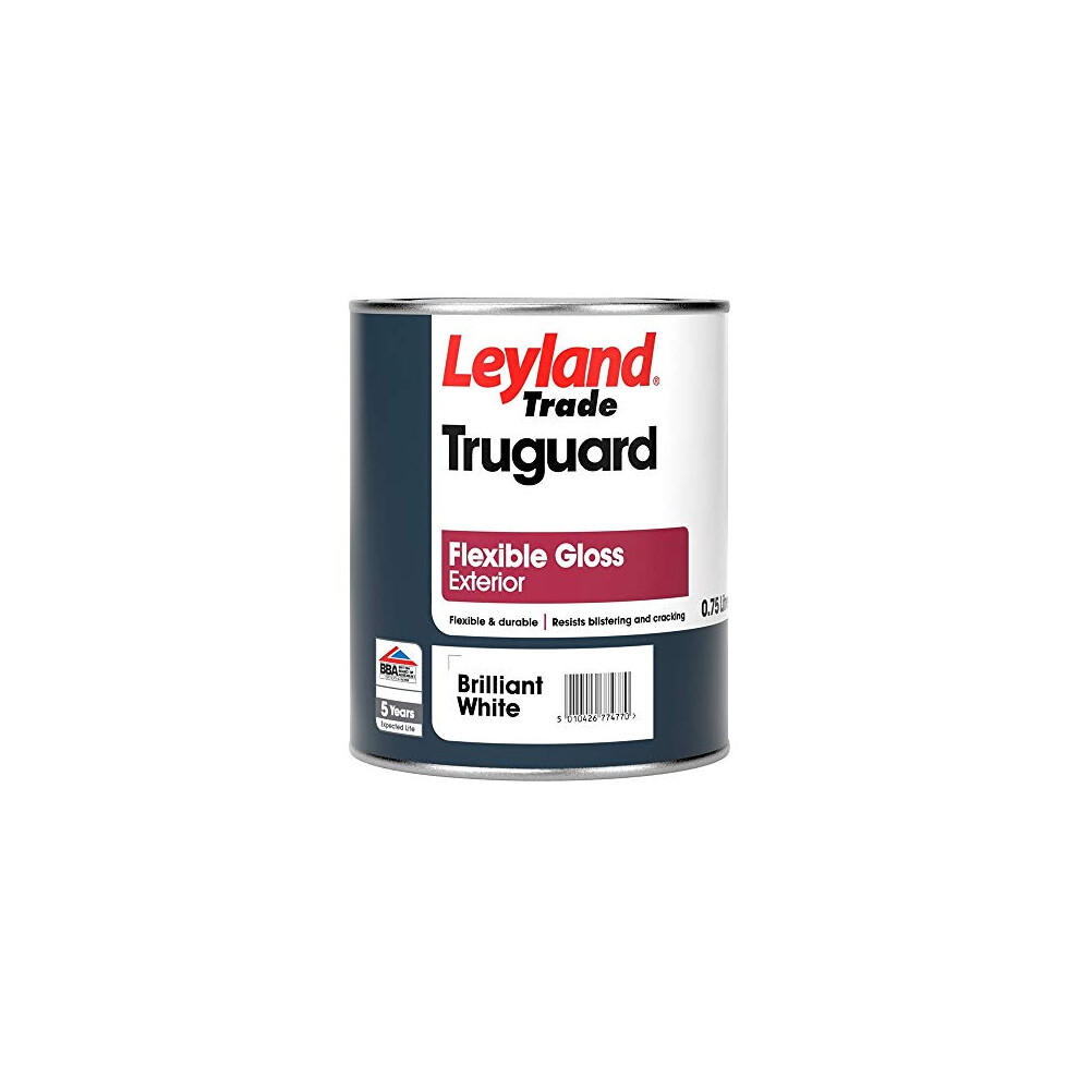 Leyland Trade Truguard Exterior Flexible Gloss Paint 750Ml Brilliant White L-307906 5010426774992