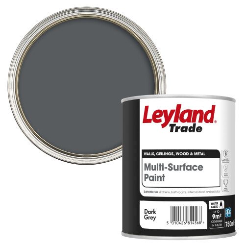 Leyland Trade - Multi-Surface Paint - Grey - 750ml