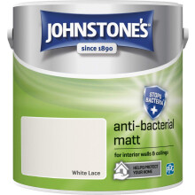 Johnstone's 423519 Anti-bacterial Matt, White Lace, 2.5 Litres