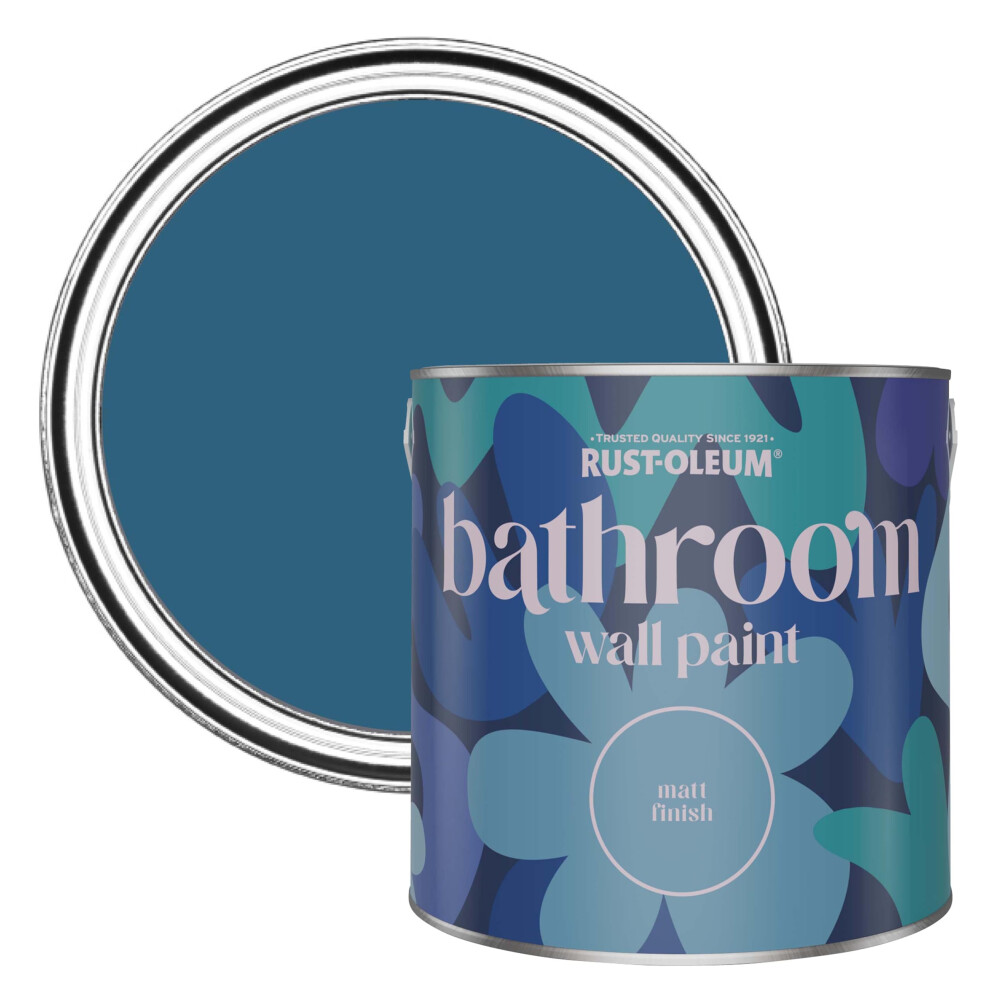 Rust-Oleum Water-Resistant Bathroom Wall & Ceiling Paint - Cobalt 2.5L Blue
