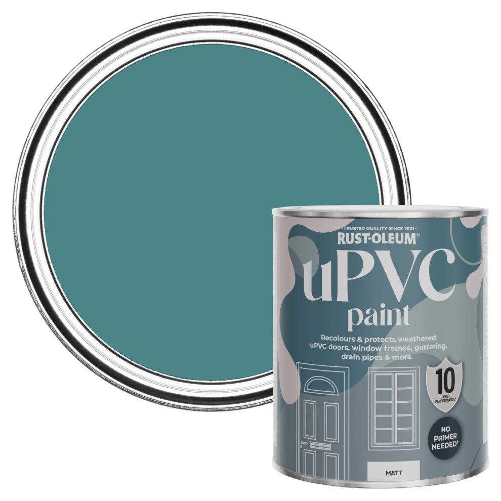 Rust-Oleum Green uPVC Door and Window Paint in Matt Finish - Peacock Suit 750ml