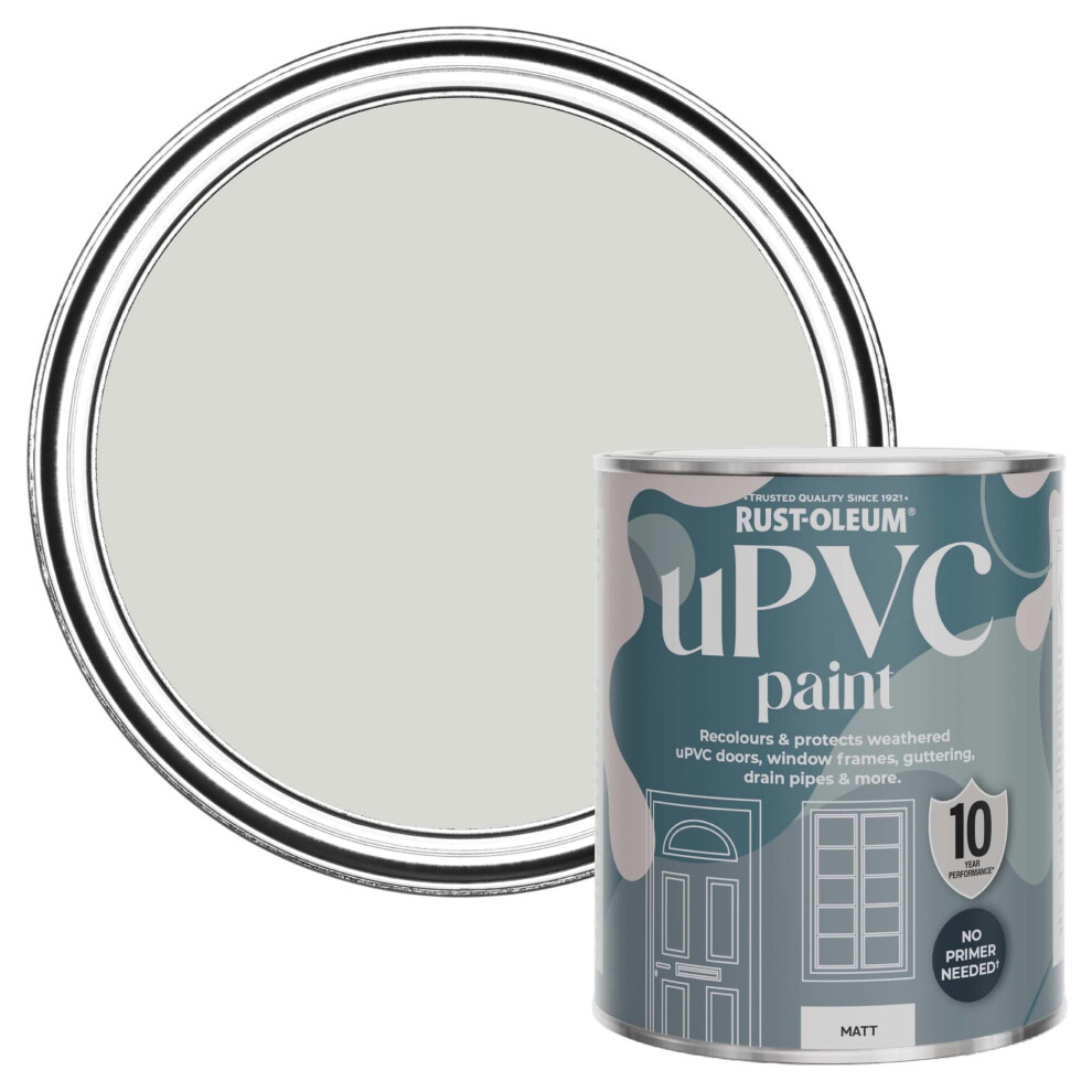 Rust-Oleum Grey Upvc Door And Window Paint In Matt Finish - Winter Grey 750Ml 5013296408189