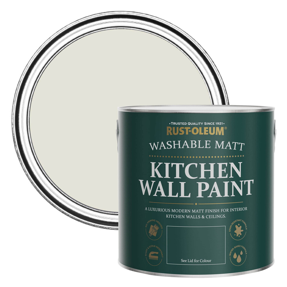 Rust-Oleum Beige Washable Kitchen Wall Paint in Matt Finish - Portland Stone 2.5L