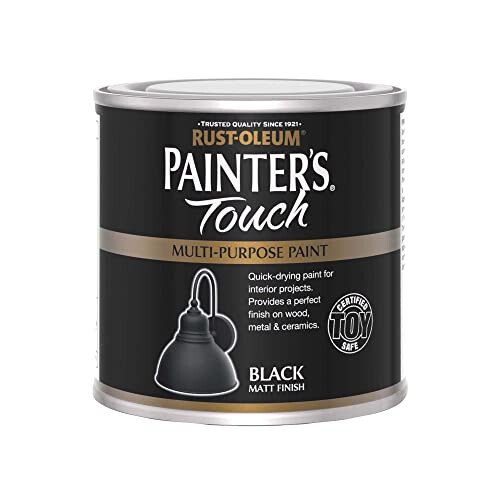 Rust-Oleum Rust-Oleum Painter's Touch Matt Black 250ml, (AMZ0136) 1