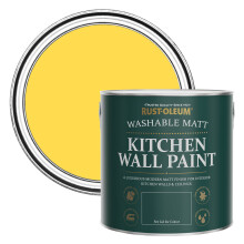Rust-Oleum Yellow Washable Kitchen Wall Paint in Matt Finish - Lemon Sorbet 2.5L