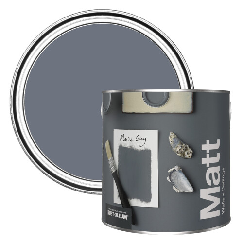 Rust-Oleum Rust-Oleum Colours Matt Emulsion Wall and Ceiling Paint - Marine Grey 2.5L