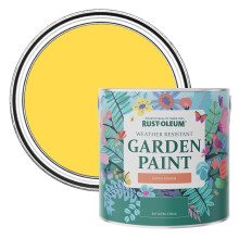 Rust-Oleum Yellow Mould-Resistant Garden Paint In Satin Finish - Lemon Sorbet 2.5L
