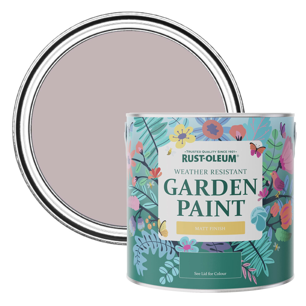 Rust-Oleum Purple Mould-Resistant Garden Paint In Matt Finish - Lilac Wine 2.5L