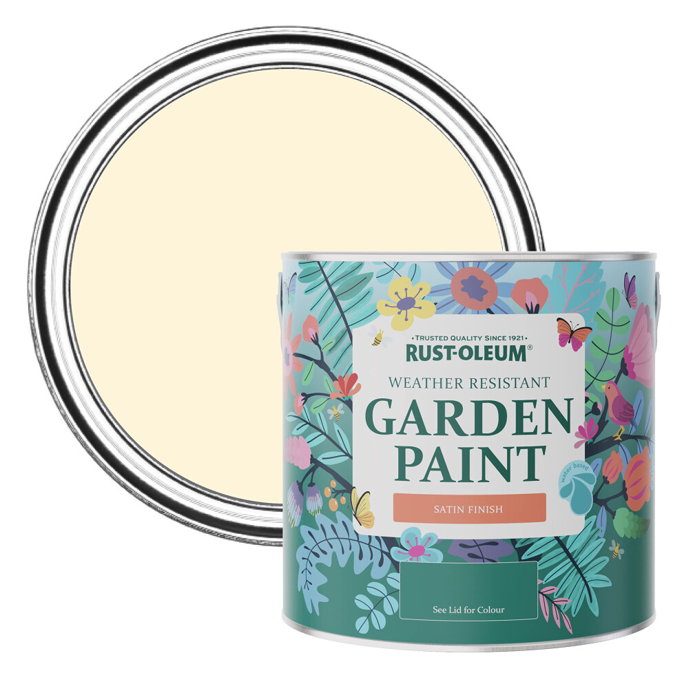 Rust-Oleum Beige Mould-Resistant Garden Paint In Satin Finish - Clotted Cream 2.5L