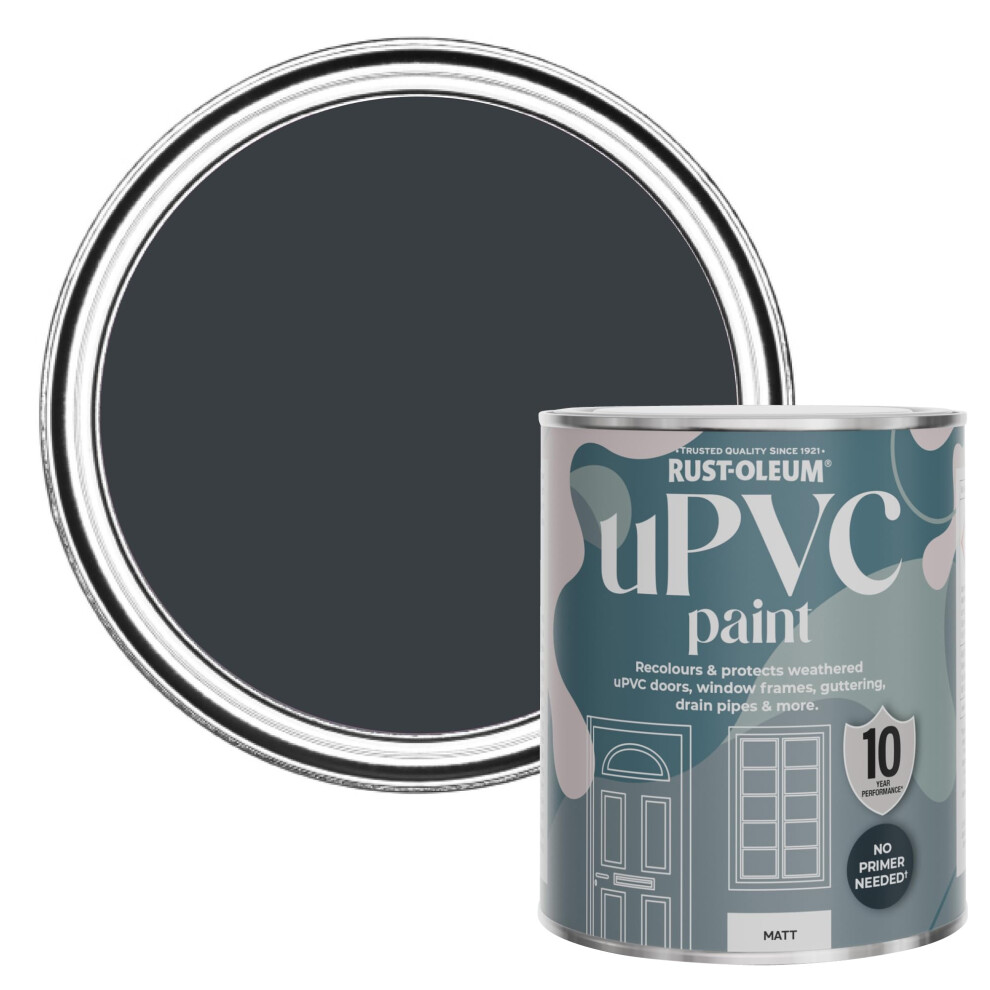 Rust-Oleum Grey uPVC Door and Window Paint in Matt Finish - Anthracite (RAL 7016) 750ml