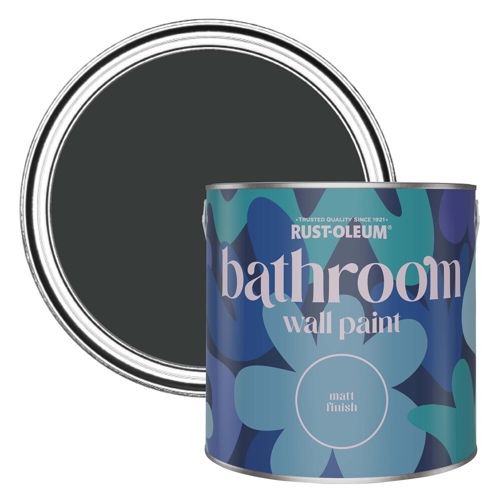 Rust-Oleum Black Water-Resistant Bathroom Wall & Ceiling Paint - Natural Charcoal (Black) 2.5L