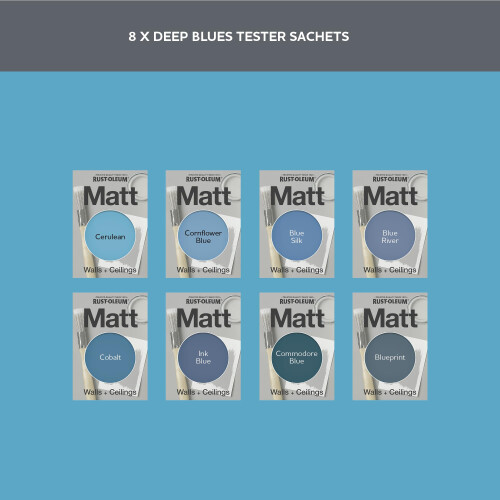 Rust-Oleum Rust-Oleum Wall Paint in Matt Finish - Deep Blue Tester Box 1