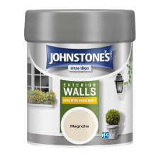 Johnstone?s ? Exterior Smooth Masonry Paint - Tester Pot ? Magnolia ? Up to 15 Years Protection ? Weather & Dirt Resistant ? 12m2 Coverage Per Litre -
