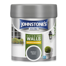 Johnstone?s ? Exterior Smooth Masonry Paint - Tester Pot ? Moher Slate ? Up to 15 Years Protection ? Weather & Dirt Resistant ? 12m2 Coverage Per