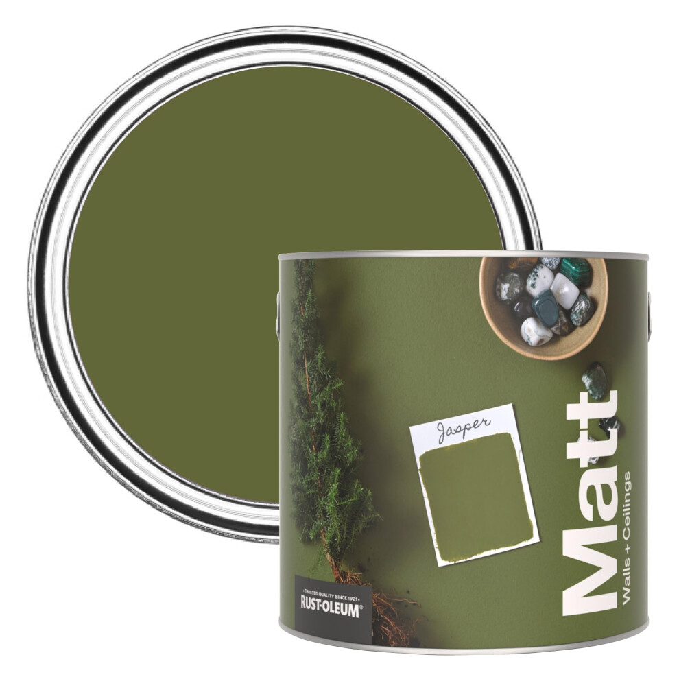 Rust-Oleum Colours Matt Emulsion Wall And Ceiling Paint - Jasper 2.5L