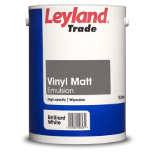 Leyland Trade 264803 Vinyl Matt Emulsion Paint - Brilliant White 5L