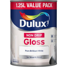 Dulux Non Drip Gloss 1.25L Pure Brilliant White