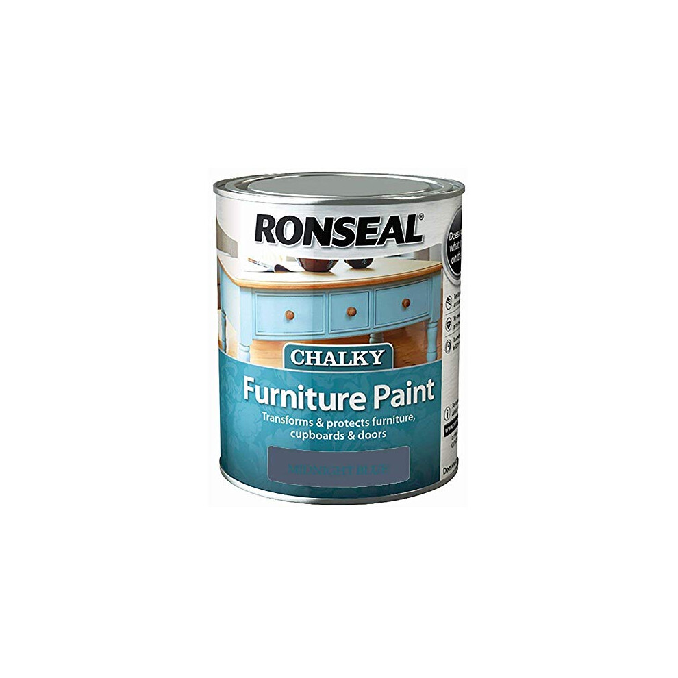 Ronseal Chalky Furniture Paint 750Ml Midnight Blue