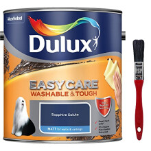 New 2017 Dulux Easycare Washable & Tough Matt Sapphire Salute 2.5L with Unique Stain Repellent Technology. Includes PSP Touch-up Brush.