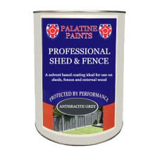 Palatine Professional Shed & Fence 1lt | Oil Based Paint for use on Sheds & Fences (Anthracite Grey)