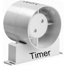 Manrose ID Inline Fan Standard or Timer Model Bathroom Extractor Fan 4" 5" 6" (ID100T 4" (Timer Model))