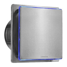 Manningham Lighting 100mm 4'' inch Timer - Silent Bathroom Extractor Fan Energy Saving and Quiet - Stainless Steel Shower Wall Ceiling Mounted Kitchen