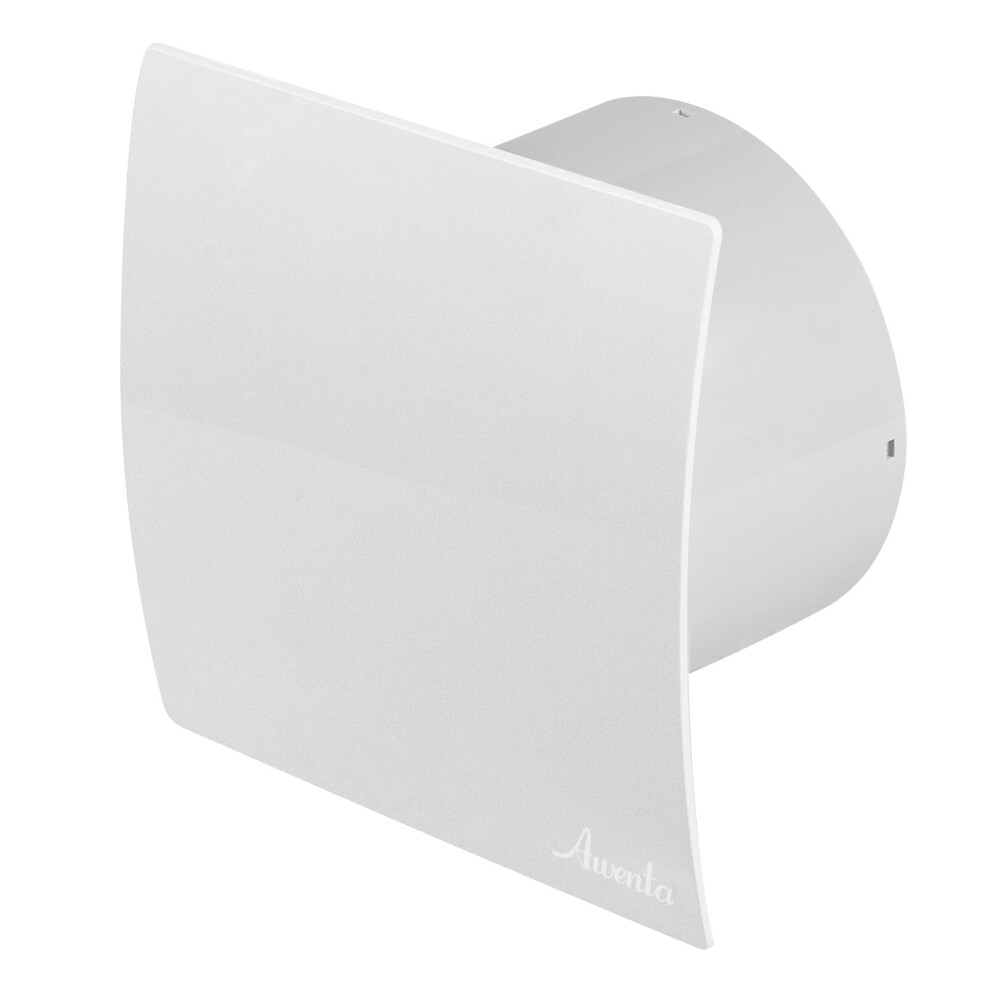 Awenta White 'Bathroom Extractor Fan With Timer And Humidistat 4" 100Mm Gloss