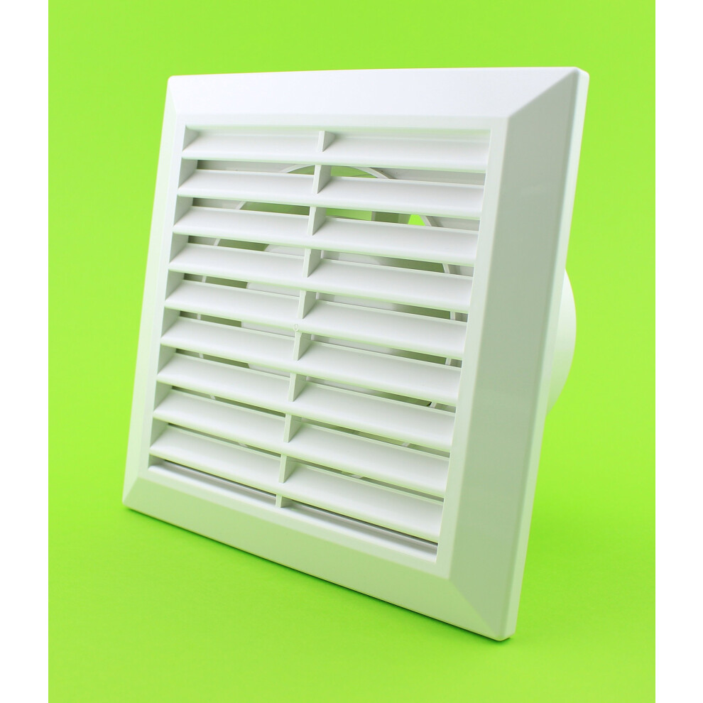 Mkk White Bathroom Extractor Fan 100Mm / 4" With Timer Kitchen Toilet Ventilator Wc100t