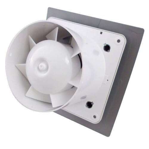 AirTech-UK Bathroom Extractor Fan 100 mm / 4" Brushed Chrome Finish Front Panel - Humidity Sensor 1