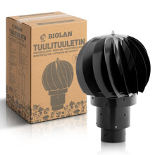 Wind-Powered 12? Ventilation Fan, Silent, Energy Saving for Sheds and Garages, Efficient Against Moisture and Mould.