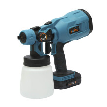 KATSU 18V Cordless Battery Power Paint Painting Sprayer Gun, 2.0Ah Battery Included, for Garden Fence, Wood Treatment, Furniture, Tractors, Undercoat