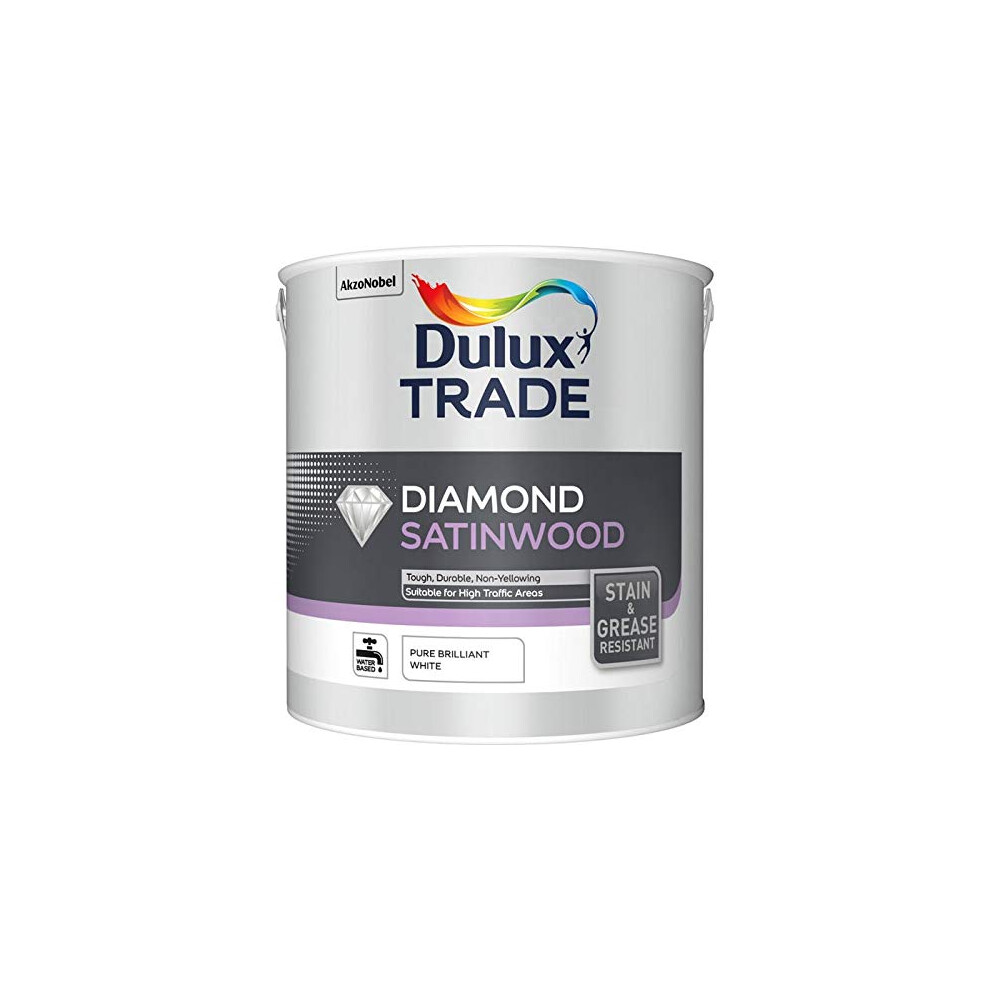 Dulux Trade - 2.5L White Satin Wood Paint