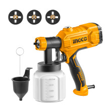 INGCO Corded Paint Sprayer 450W 400ml/min, Fence Paint Sprayer 800ml Detachable Container, HVLP Spray Gun with 3 Pure Copper Nozzle(1.5+2.0+2.5)