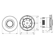 12V DC Bathroom 100mm Ceiling Extractor Fan Ventilator with Ball Bearing