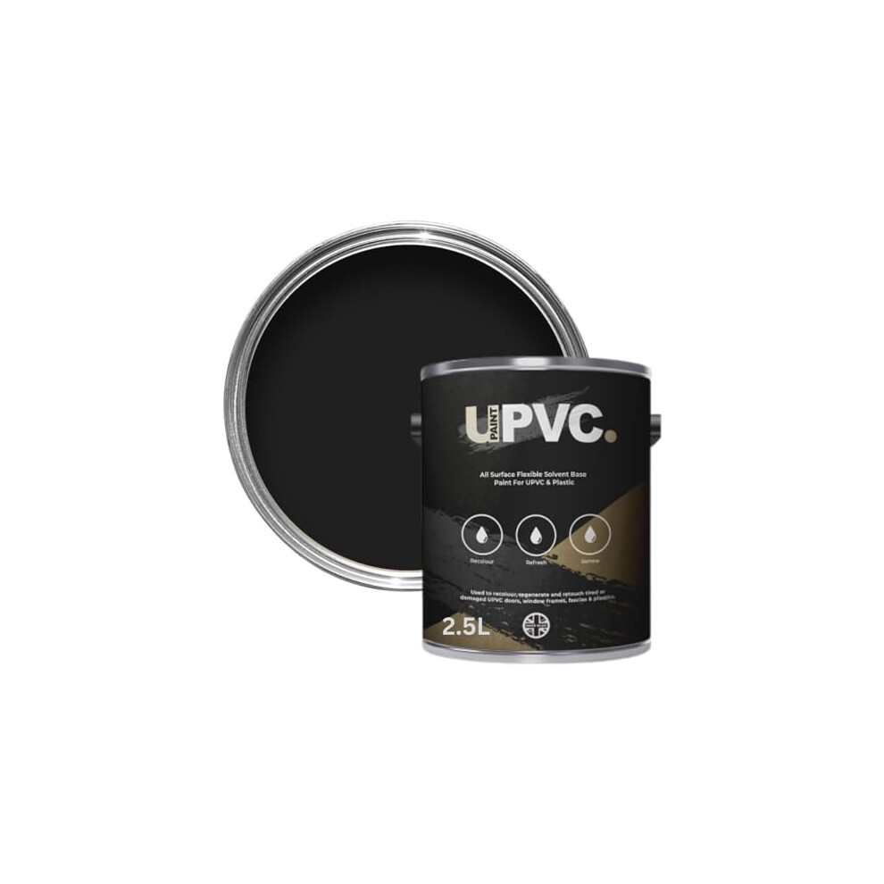 Upaintpvc - All-In-Once Upvc Plastic Paint - Windows - Doors - Frames - Conservatories - Fascia - Downpipes - Guttering | Semi Matt Finish - 2.5 Litre 5060696320054