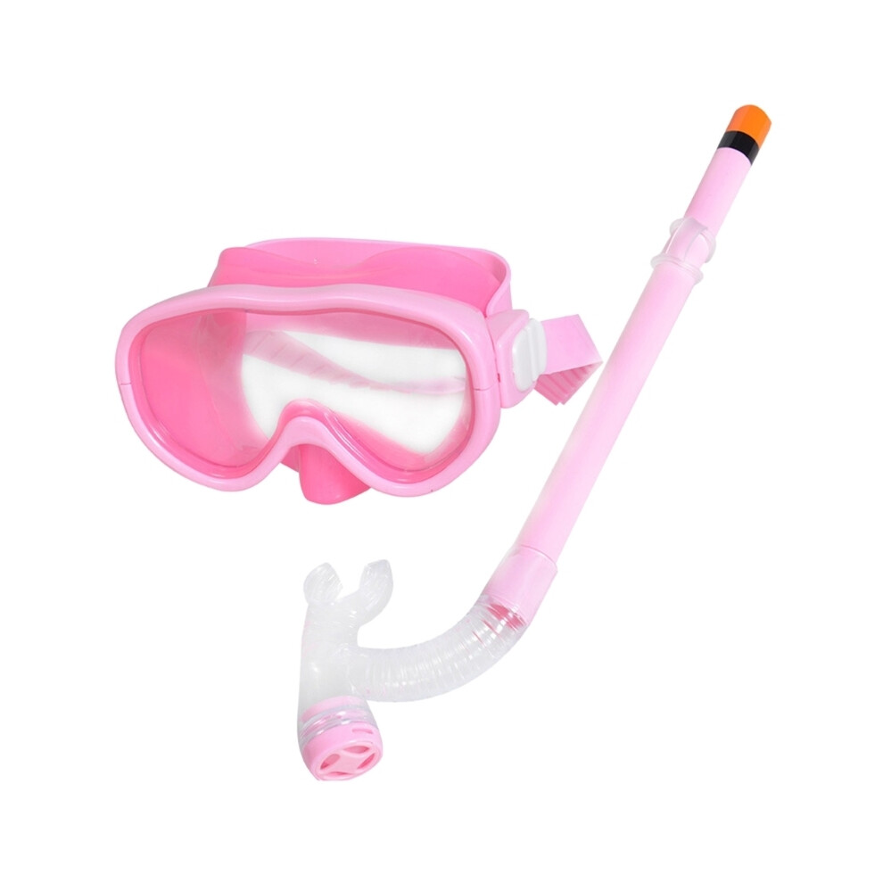 (Rose) Ensemble de plongée avec tuba pour enfants Scubas Masques de plongée avec tuba Lunettes de natation