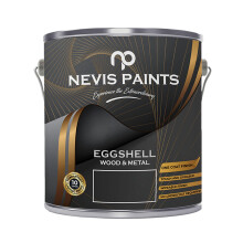NEVIS PAINTS - Quick Dry Black Eggshell Matt Finish Paint - Perfect For Wood And Metal - 12m2 per liter coverage - 0.75 Litres