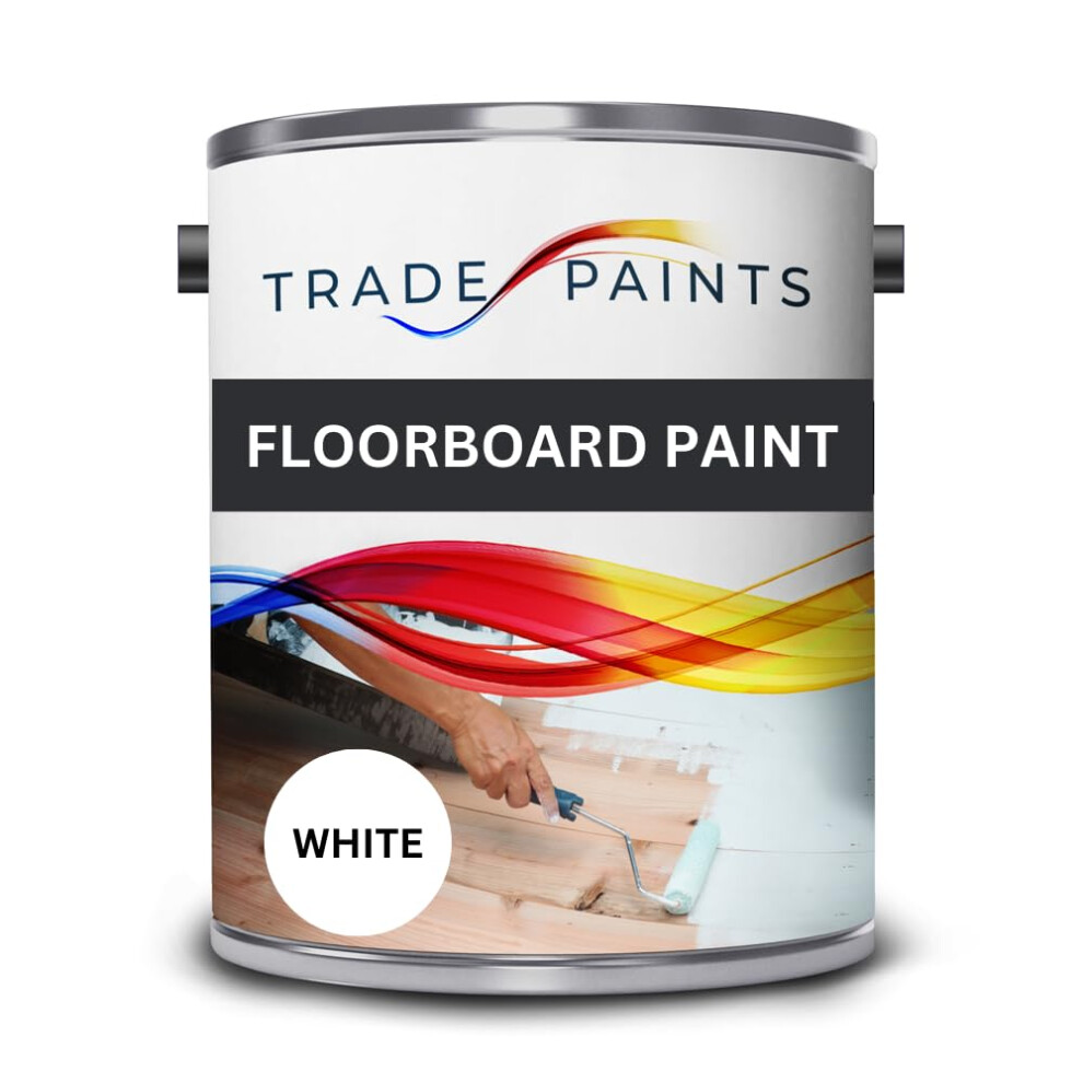 Floorboard Paint For Wooden Floors - Attractive Satin Finish (2.5 Litre, White) 7435446748781