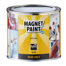 MagPaint Magnetic Paint for Walls, Bedroom, Office, Kitchen, Playroom, Classroom, DIY and Renovation - 0.5 litre - 1sqm Coverage